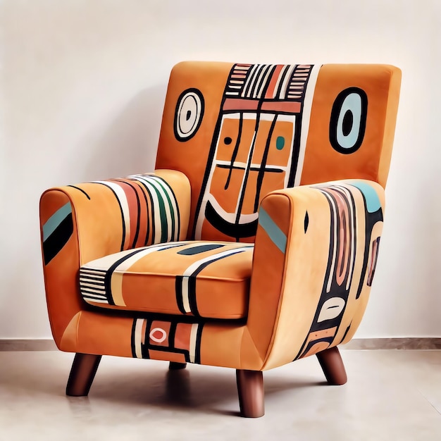 Photo fauteuil minimal enfants39s dessins formes abstraites style africain