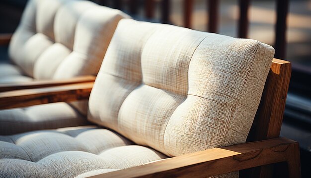 Photo fauteuil moderne et confortable dans un salon luxueux au décor élégant généré par l'intelligence artificielle