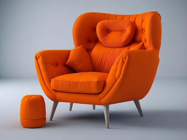 fauteuil orange maquette