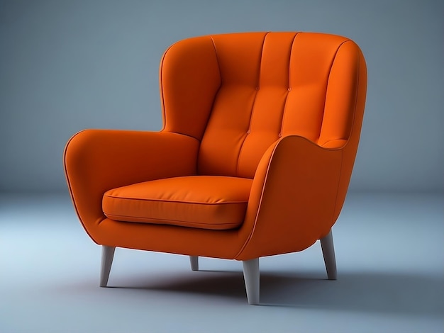 fauteuil orange maquette