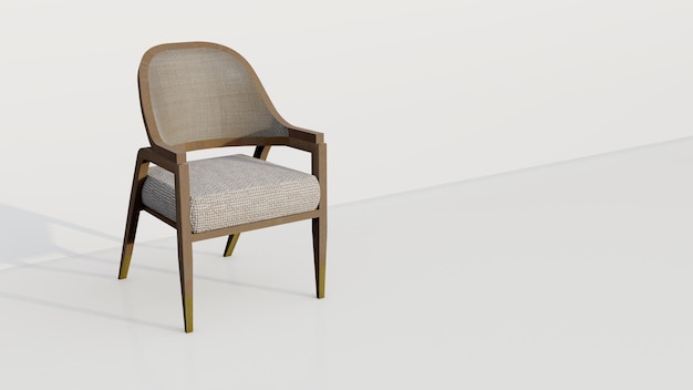 Fauteuil de rendu 3D sur fond blanc
