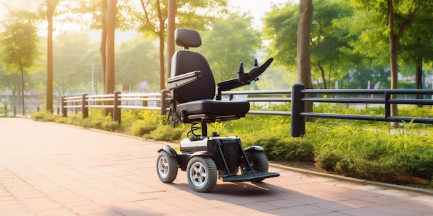 Photo un fauteuil roulant avec un fauteuil roulant dessus