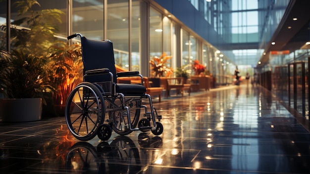 Photo fauteuil roulant moderne au bureau