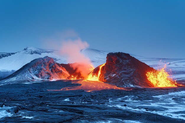 Fava photoréaliste coulant en Islande