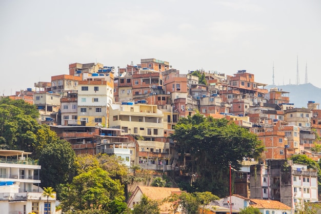 Favela de Cantagalo dans le quartier d'Ipanema à Rio de Janeiro