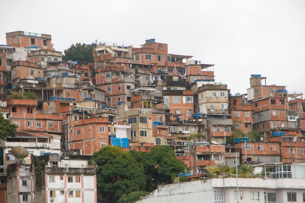 Favela de la colline Cantagalo à Rio de Janeiro Brésil