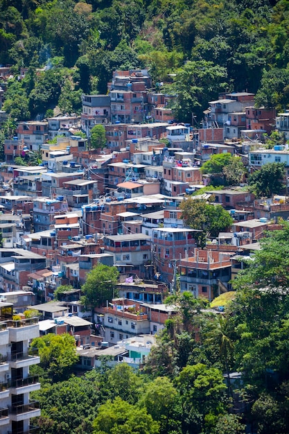 Favela à Copacabana à Rio de Janeiro