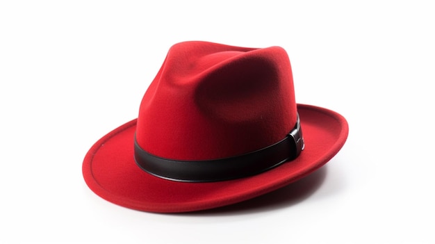 Un fedora rouge avec une bande noire