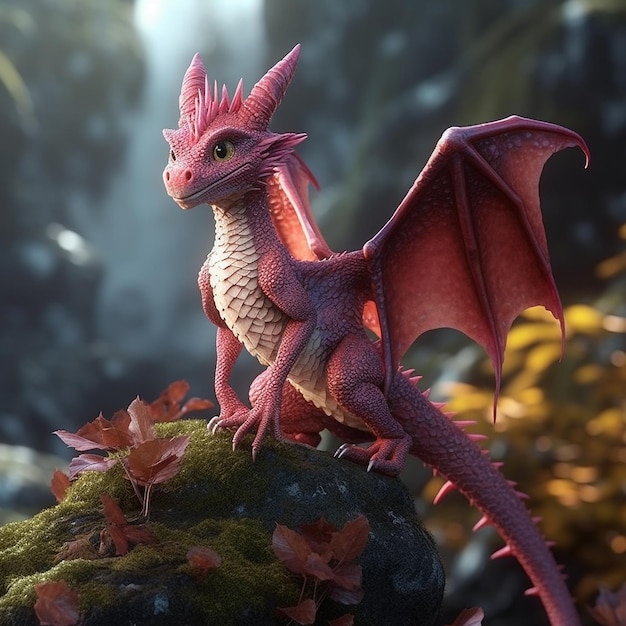 Une fée dragon pokemon réaliste impressionnante IA générative