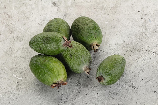 Photo feijoa exotique mûr et sucré