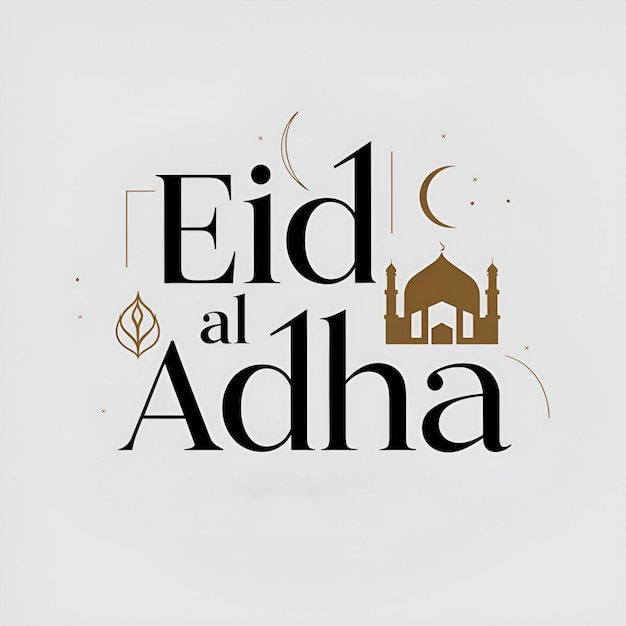 Photo des félicitations de luxe pour l'aïd al-adha avec une élégance abstraite eid mubarak post