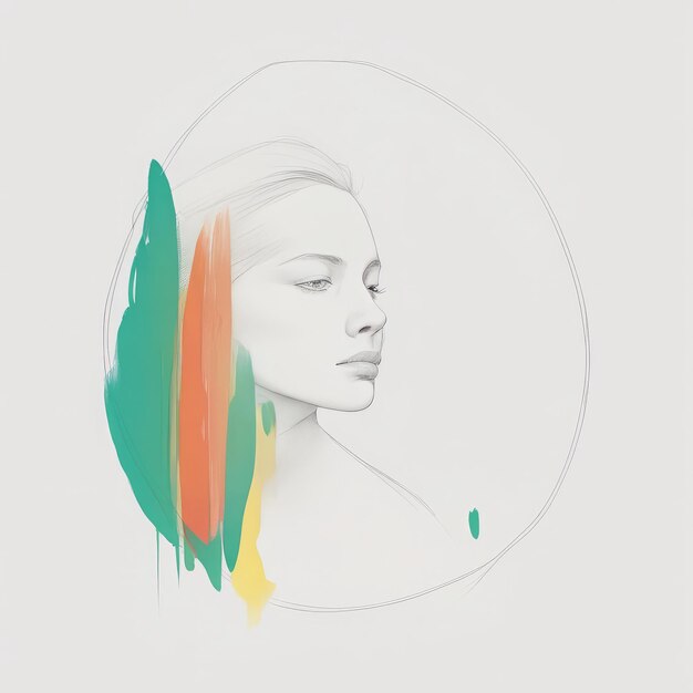 Photo femme abstraite avec une peinture à l'aquarelle femme abstract avec une pe ination à l'eau abstraite aquarelle p