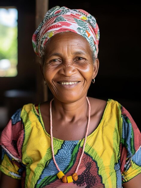 Femme adulte mozambicaine d'âge moyen de grande taille