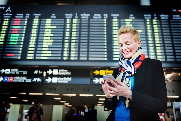 Femme d&#39;affaires à l&#39;aéroport