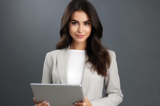 Une femme d'affaires en costume