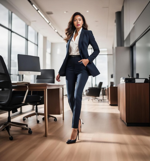 femme d'affaires dans un bureau