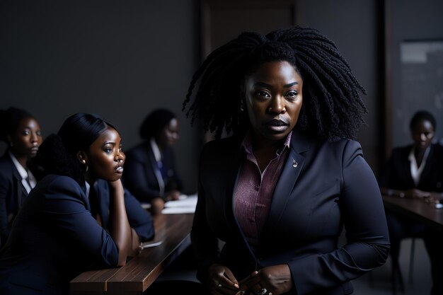 Femme d'affaires élégamment habillée posant pour la photo Generative AI