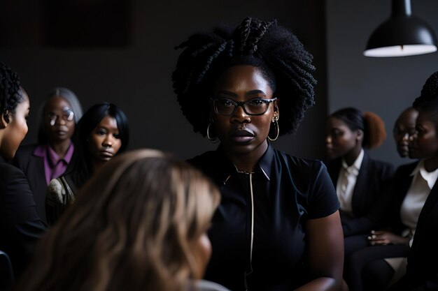 Photo une femme d'affaires élégante posant pour une photo ai générative