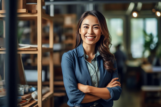 Une femme d'affaires est confiante