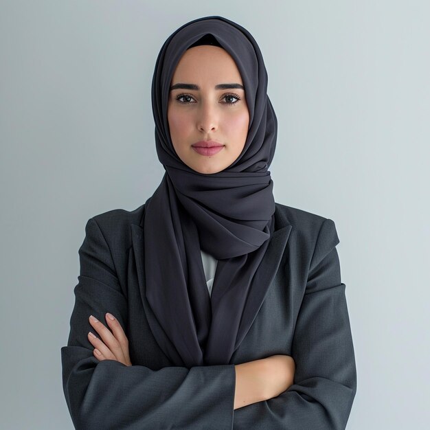 Photo une femme d'affaires en hijab