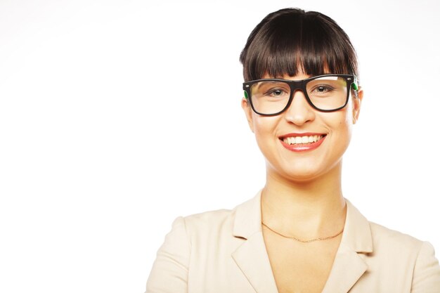 Femme d&#39;affaires jeune avec des lunettes