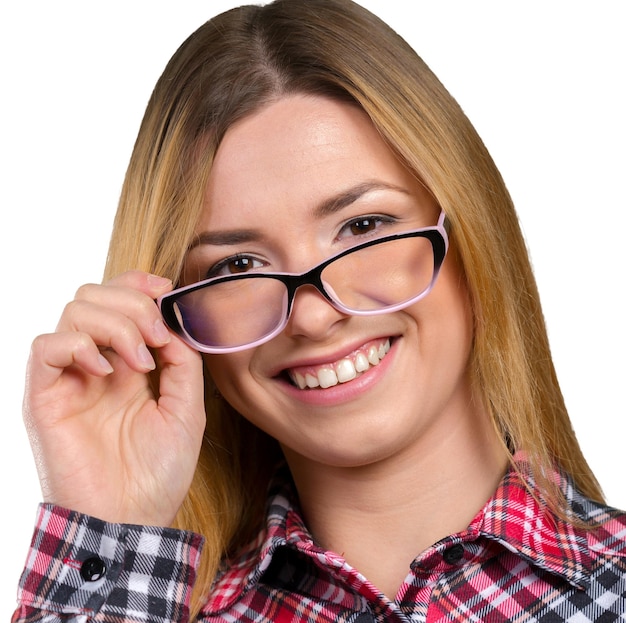 Femme d&#39;affaires à lunettes