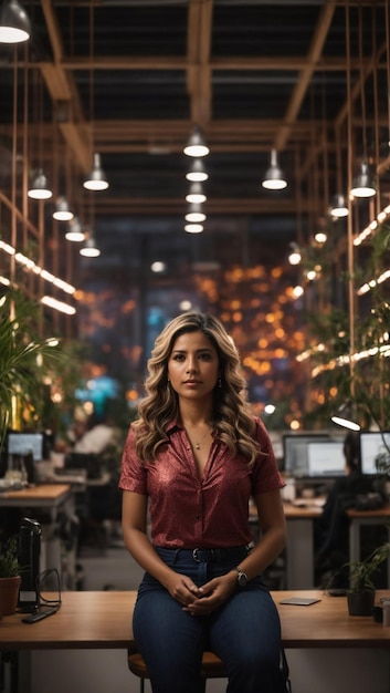 Femme d'affaires sur le marché