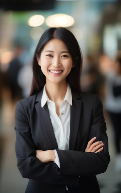 Une femme d'affaires professionnelle asiatique autonomisée