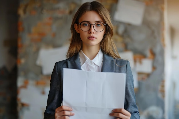 Femme d'affaires prônant l'égalité entre les sexes et une rémunération équitable