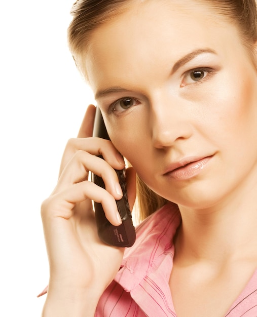 Femme d'affaires avec un téléphone