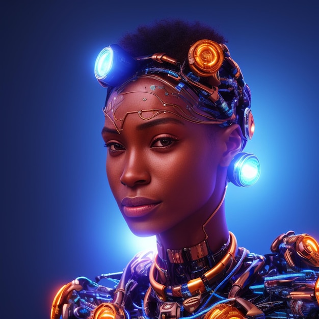 femme africaine cyborg