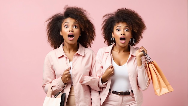 Une femme afro-américaine tenant des sacs à provisions