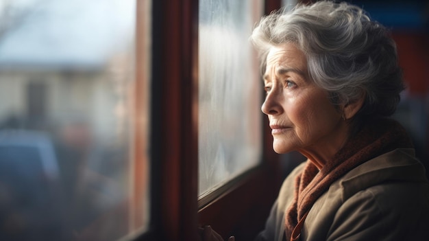 Femme âgée déprimée à la maison concept de santé mentale de femme âgée