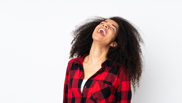 Femme américaine africaine, rire