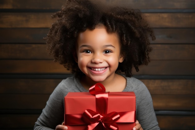 Une femme assise sous un arbre de Noël ouvre des cadeaux générés par l'IA