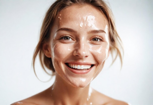 une femme au sourire blanc et un sourire blanc