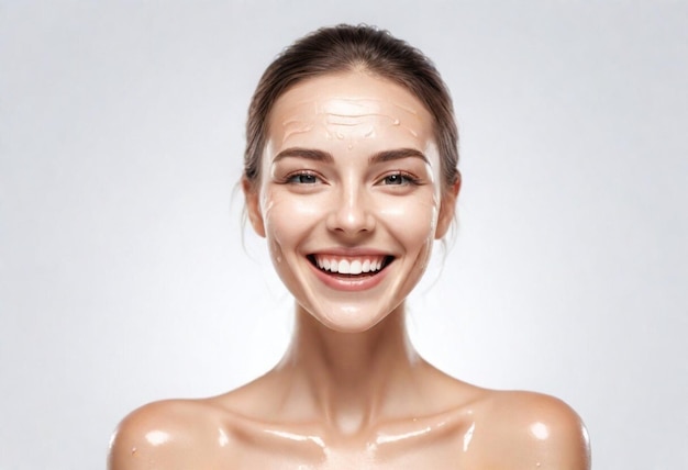 Photo une femme au sourire blanc et un sourire blanc