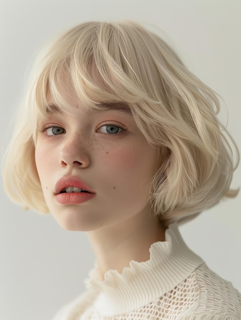 une femme aux cheveux blonds