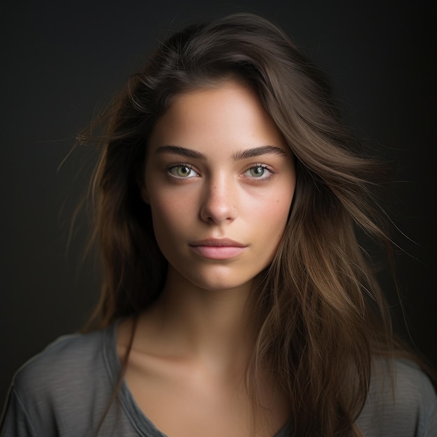 Une femme aux cheveux longs