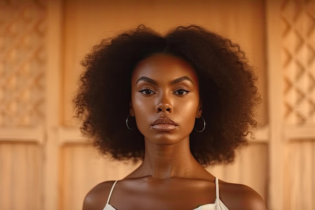 Une femme aux cheveux naturels