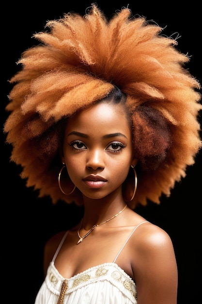 Une femme aux cheveux naturels