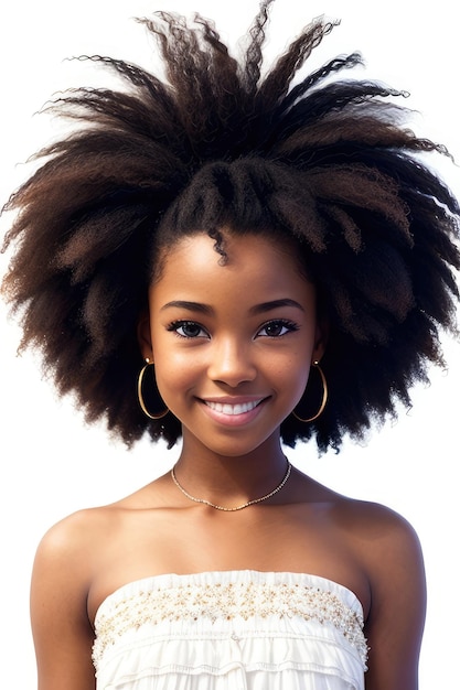 Une femme aux cheveux naturels