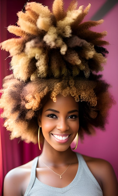 Une femme aux cheveux naturels