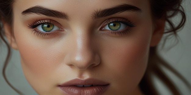 Photo une femme aux yeux verts