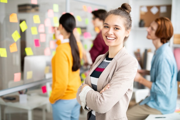 Femme, bureau, environnement