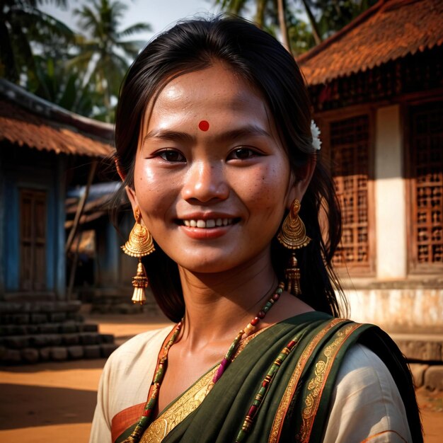 Femme cambodgienne du Cambodge citoyen national typique
