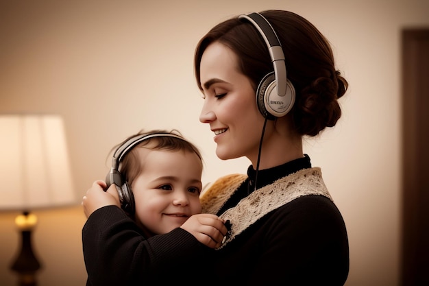 Une femme avec un casque et un enfant portant un casque.