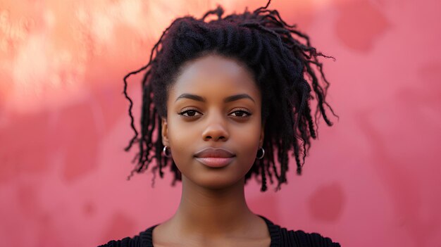 Une femme avec des cheveux effrayants.