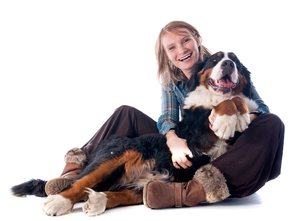 femme et chien