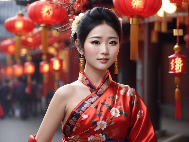 femme chinoise lors d'une cérémonie